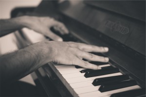 Hands at piano